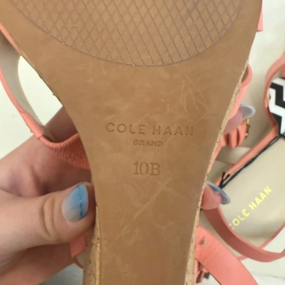Cole Haan Coral Marieta Wedge Sandals - Size 10